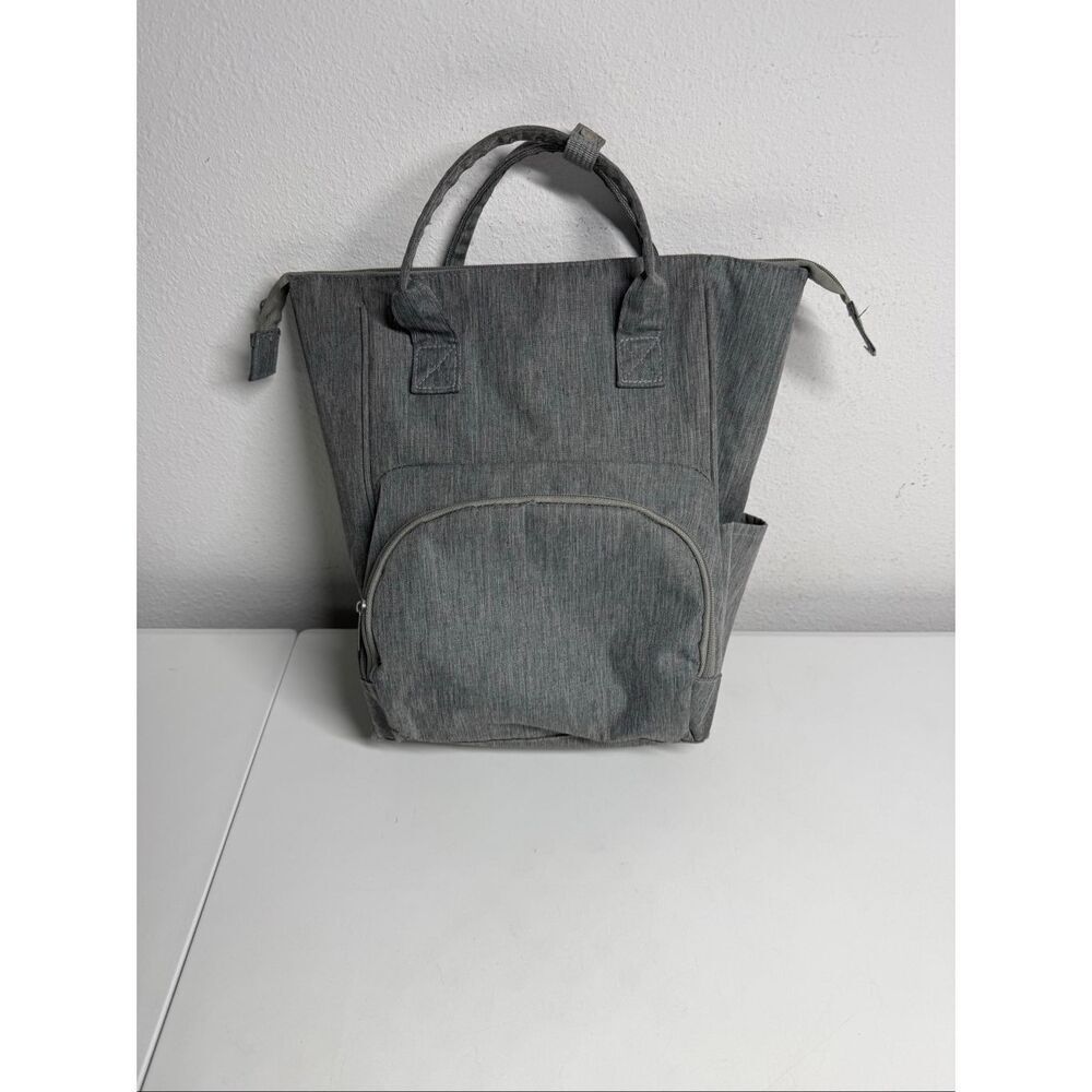 Enfamil Mini Diaper Bag Backpack Gray Small Baby Organizer Compact Travel Bag